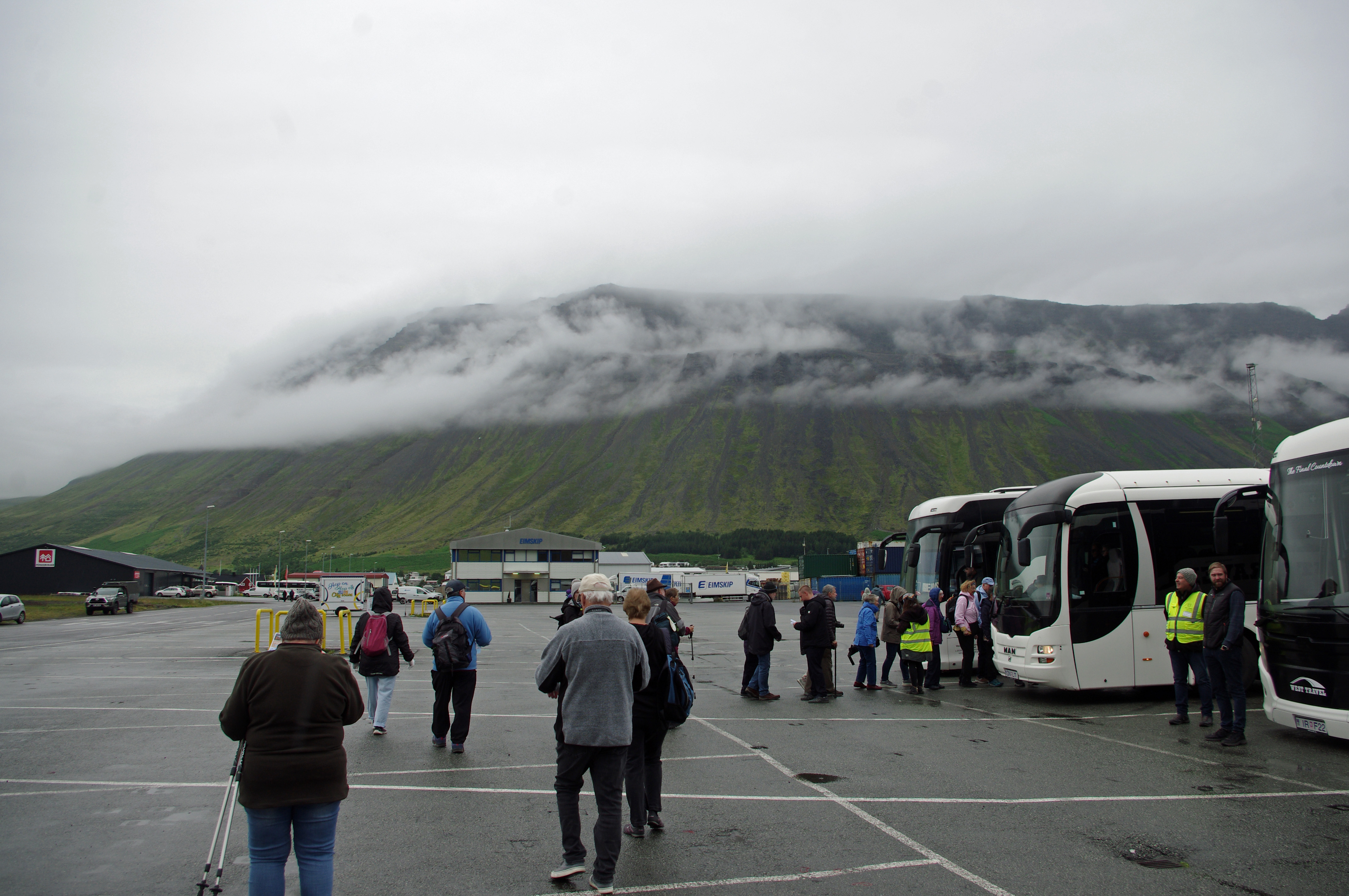 Our \Tour Buses at Isafjordur